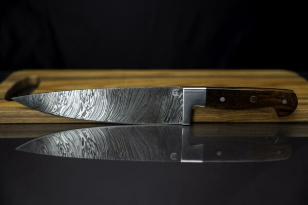 8 1/2 inch Damascus Chef Knife with Rosewood Handle