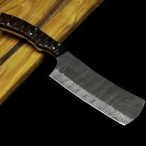 Damascus Chopper with Rosewood Handle