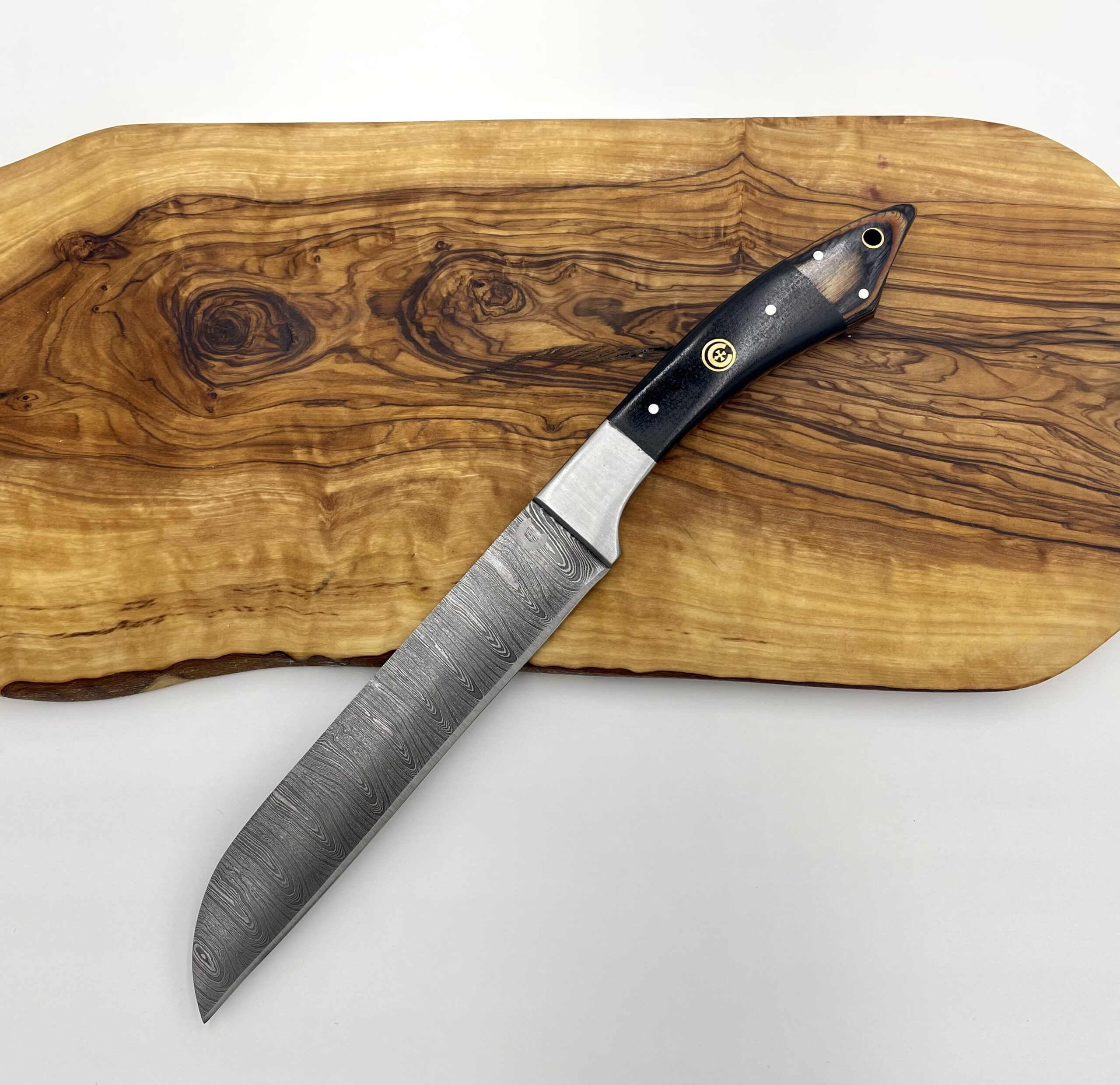 Damascus Chef Knives with Micarta & Pakkawood Handles – 7 Knife